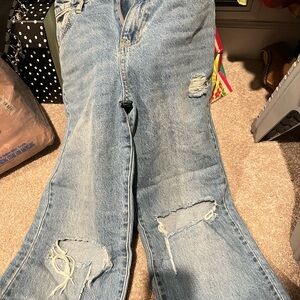 Fashion Nova Distressed Straight Leg Jeans
